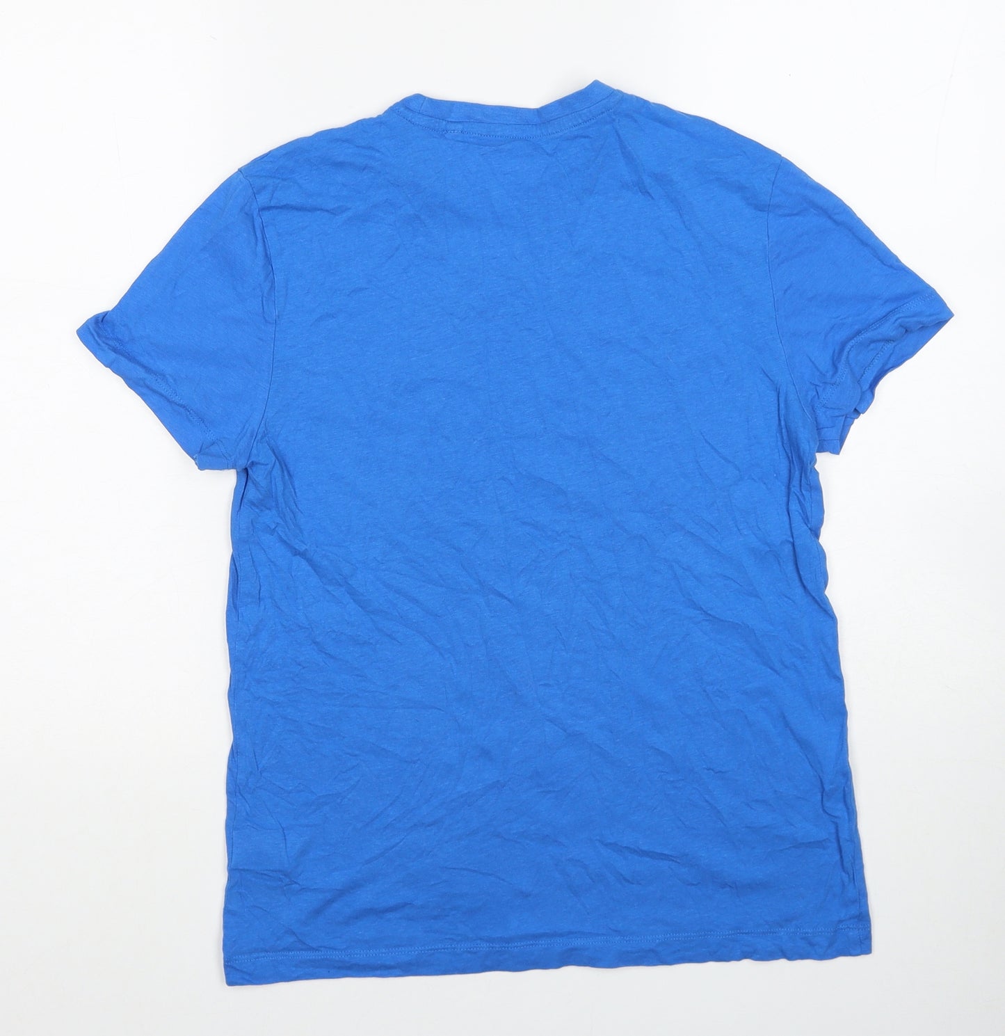 Primark Womens Blue Cotton Basic T-Shirt Size XS Round Neck - Los Angeles