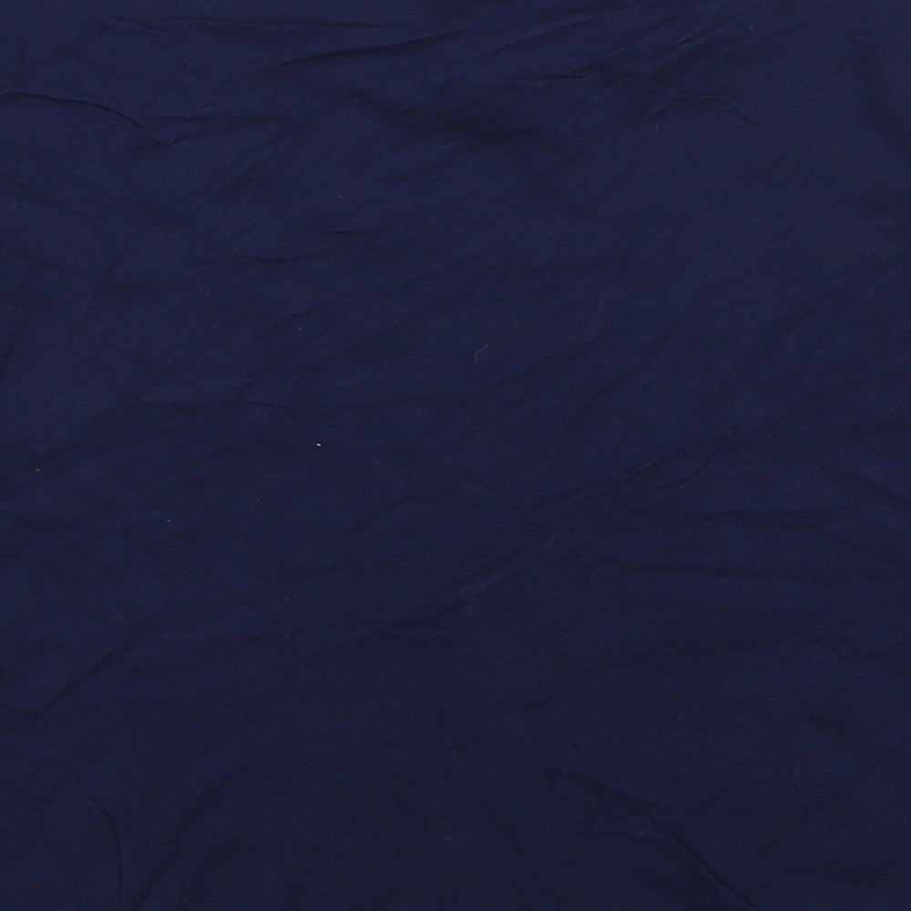 Divided by H&M Womens Blue Cotton Cropped T-Shirt Size M Scoop Neck - Wellness Society
