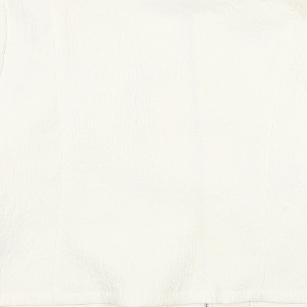 Marks and Spencer Womens Ivory Jacket Size 14 Zip