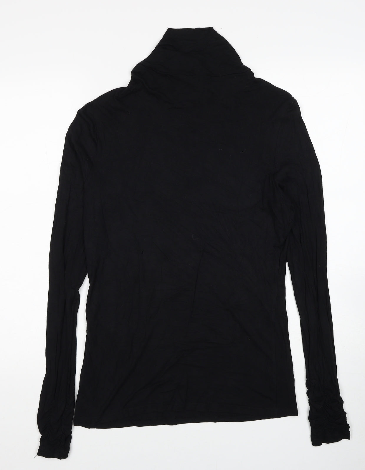 New Look Womens Black Polyester Basic Blouse Size 14 High Neck
