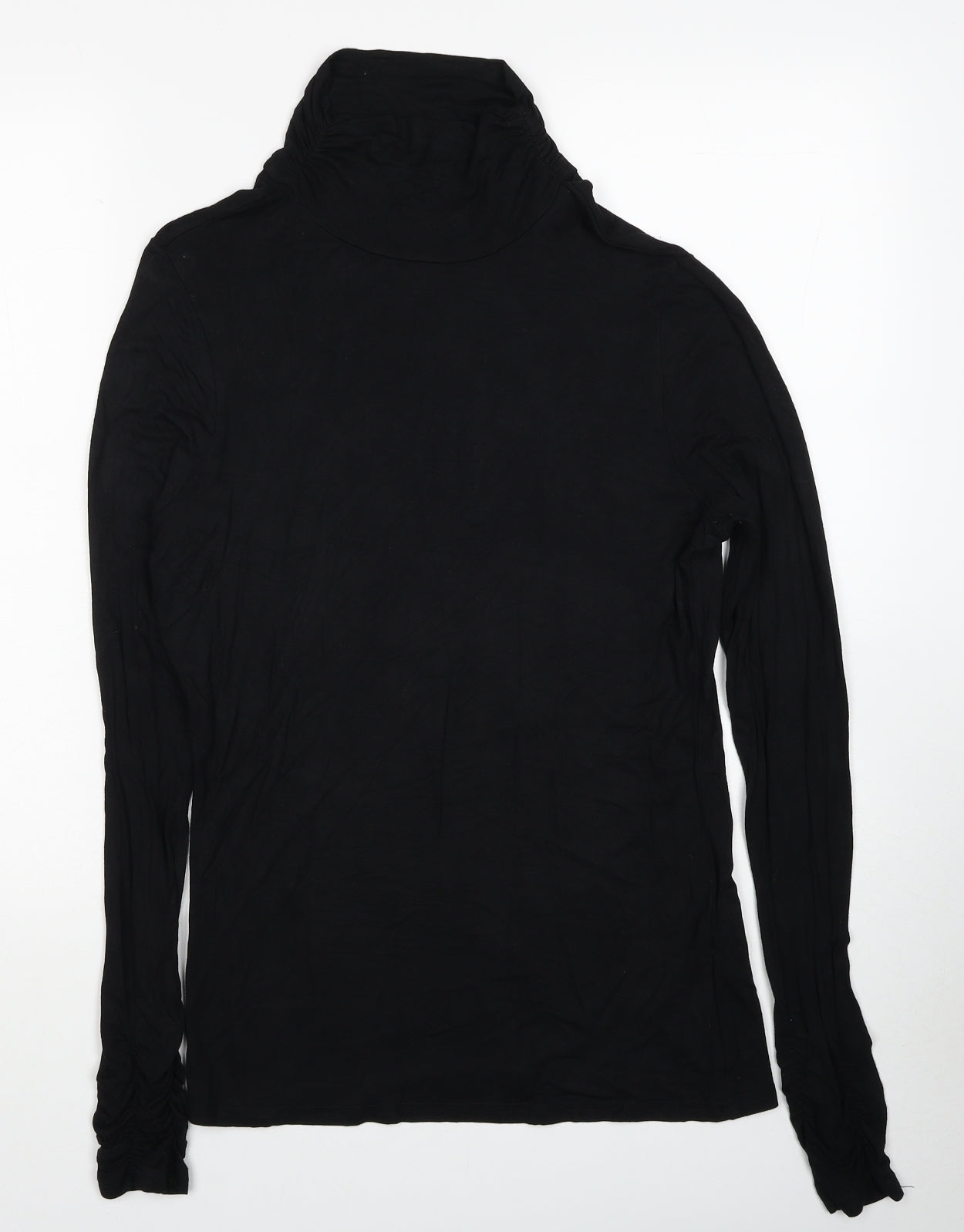 New Look Womens Black Polyester Basic Blouse Size 14 High Neck