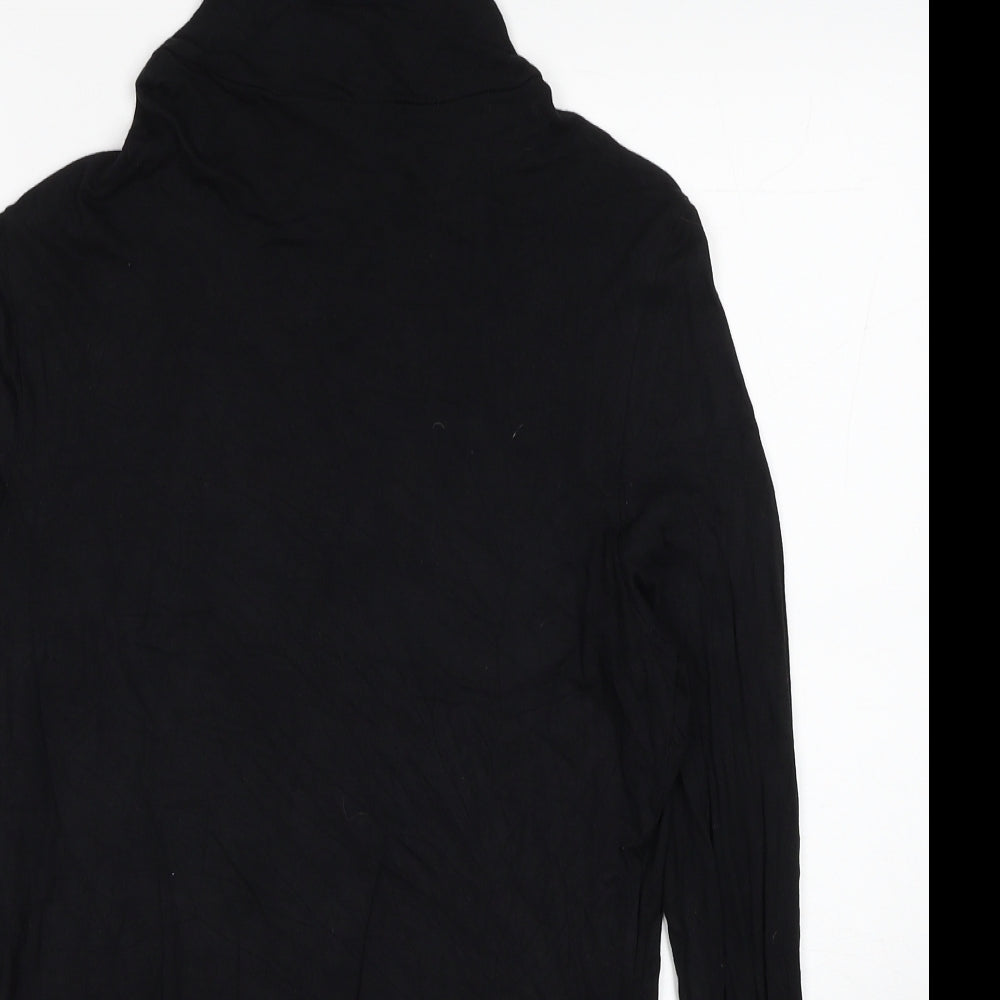 New Look Womens Black Polyester Basic Blouse Size 14 High Neck