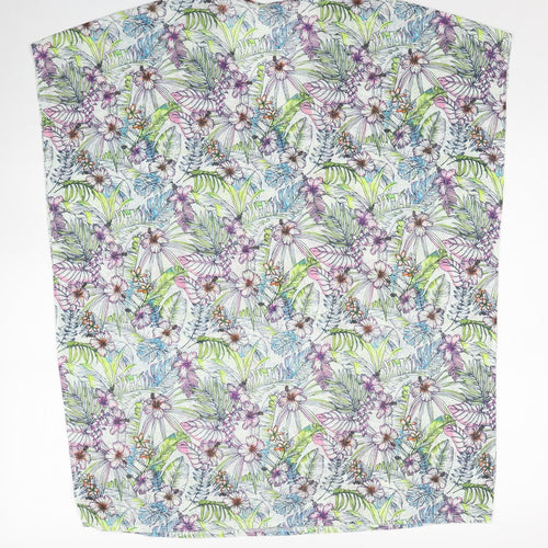 Papaya Womens Multicoloured Geometric Polyester Basic Blouse Size S V-Neck