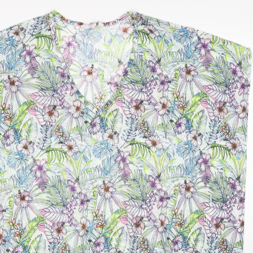 Papaya Womens Multicoloured Geometric Polyester Basic Blouse Size S V-Neck