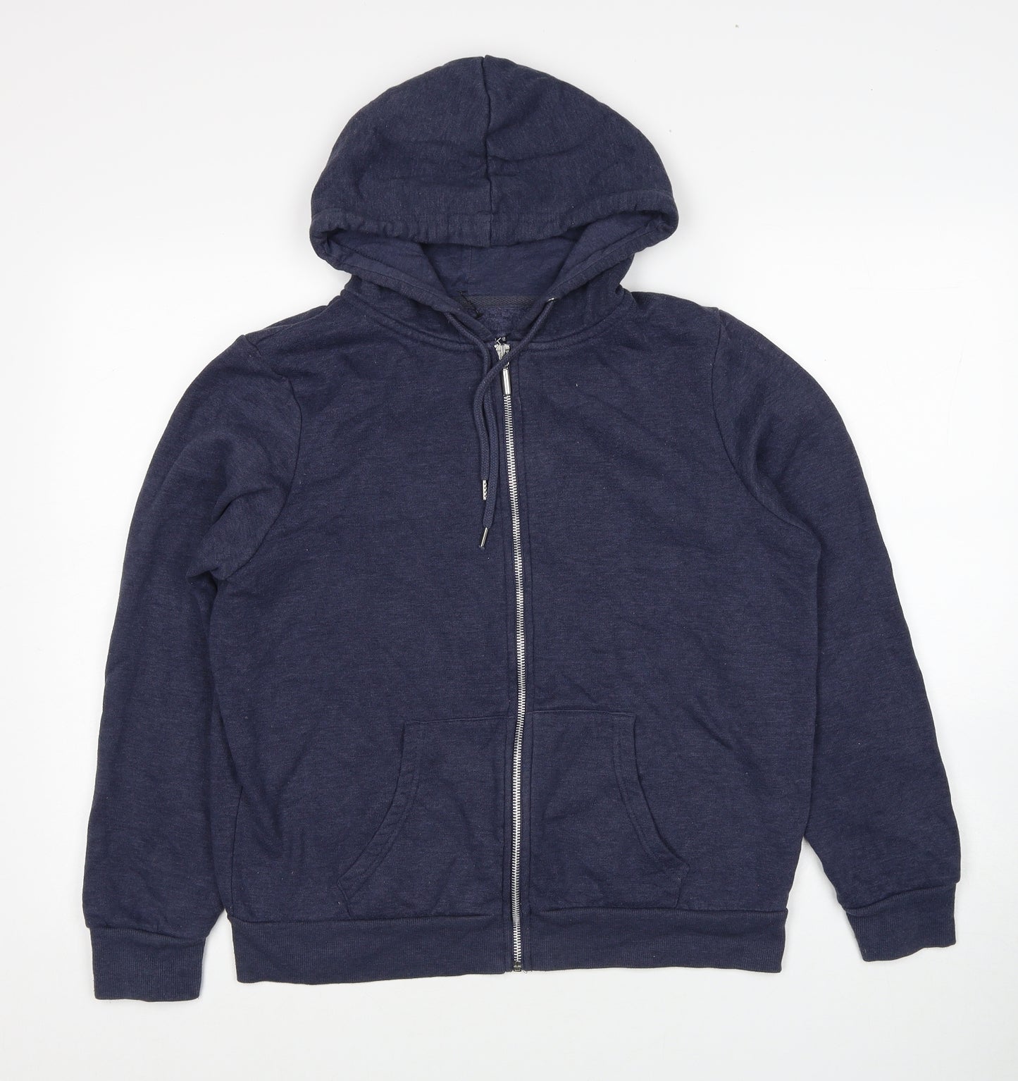 Primark Womens Blue Cotton Full Zip Hoodie Size 16 Zip
