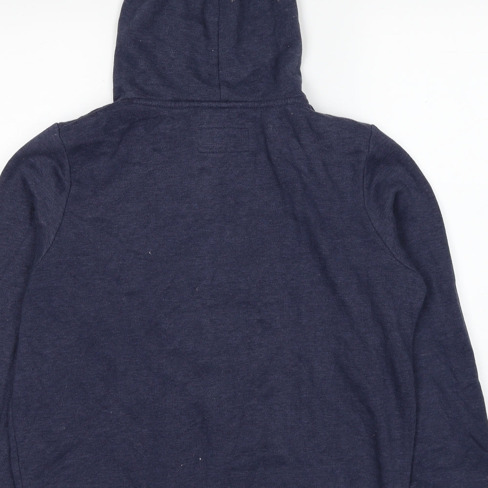 Primark Womens Blue Cotton Full Zip Hoodie Size 16 Zip
