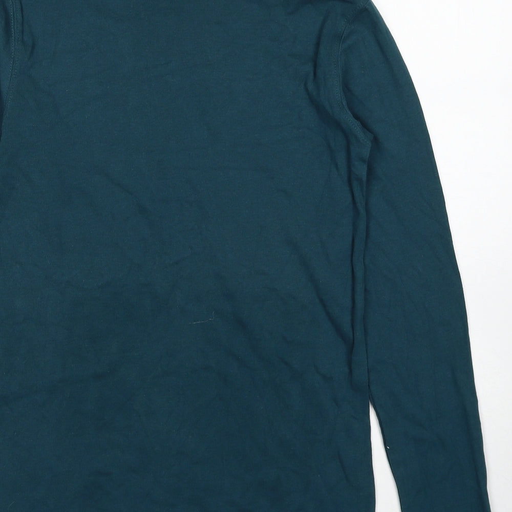 Cotton Traders Mens Green Cotton Pullover Sweatshirt Size S