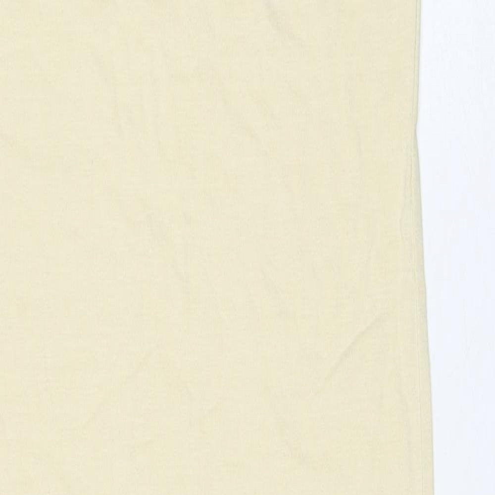 PRETTYLITTLETHING Womens Beige Polyester T-Shirt Dress Size 12 Crew Neck Pullover