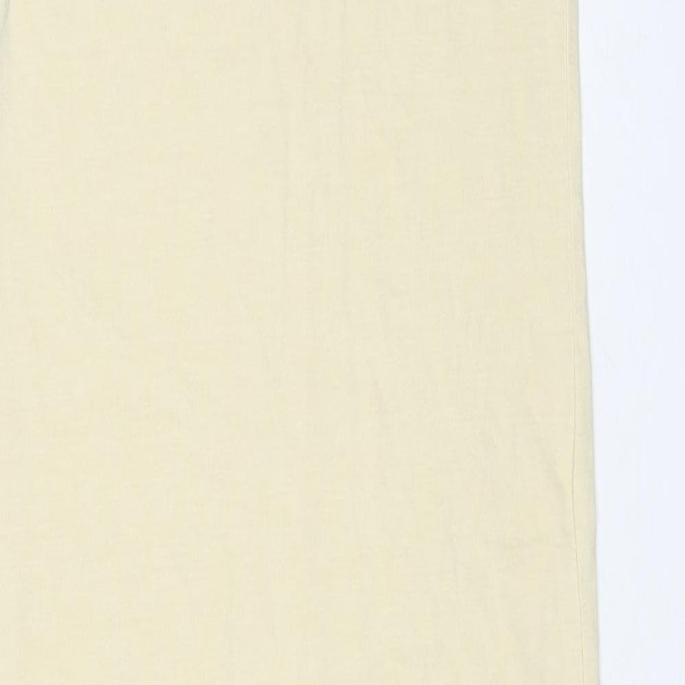 PRETTYLITTLETHING Womens Beige Polyester T-Shirt Dress Size 12 Crew Neck Pullover