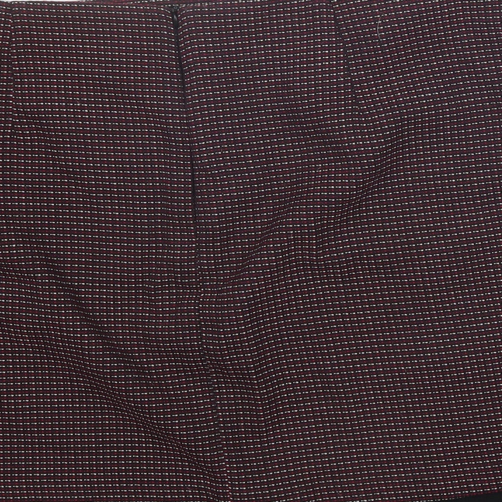 TU Womens Black Geometric Polyester Mini Skirt Size 20 Zip