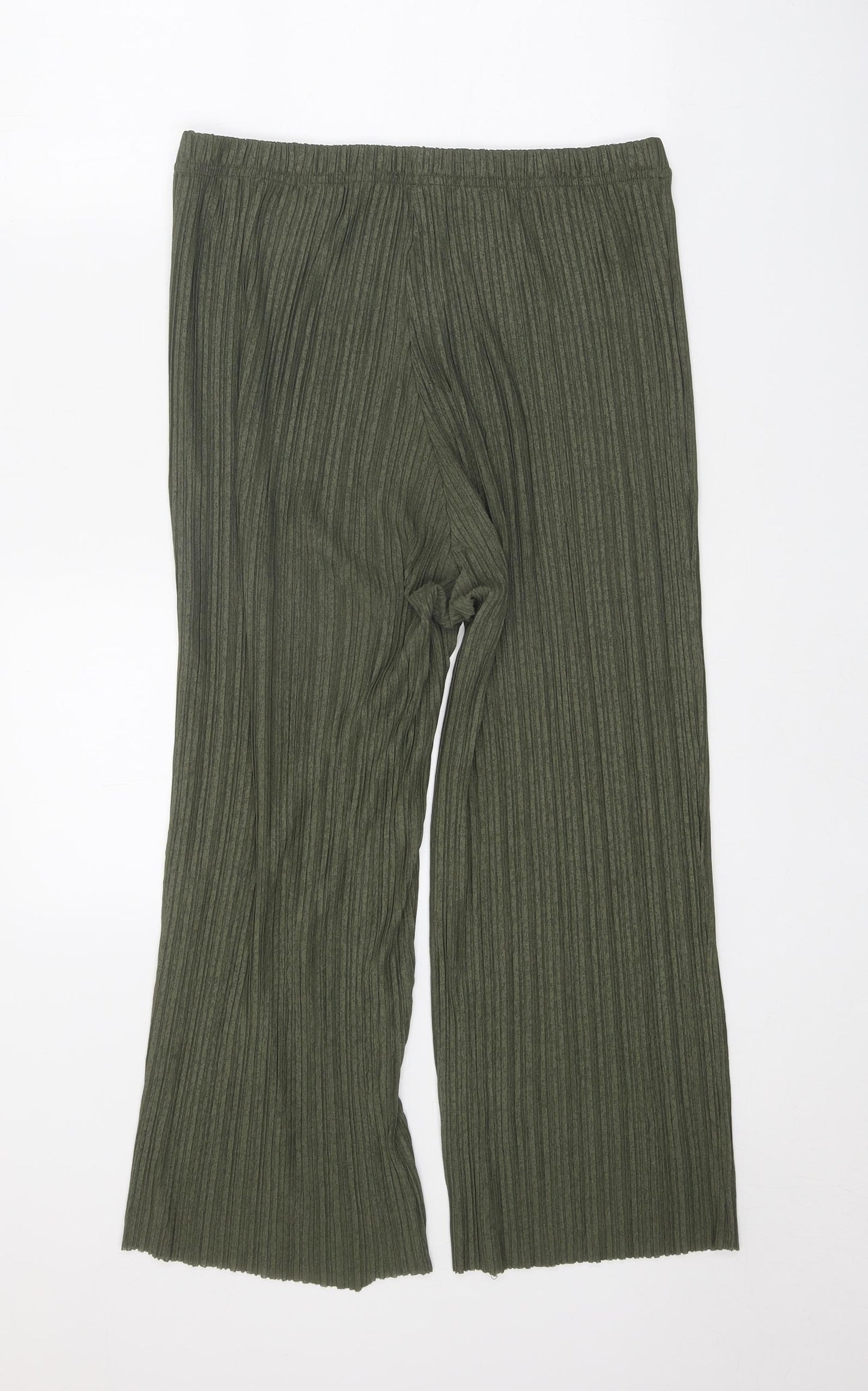 Primark Womens Green Polyester Trousers Size 16 Regular