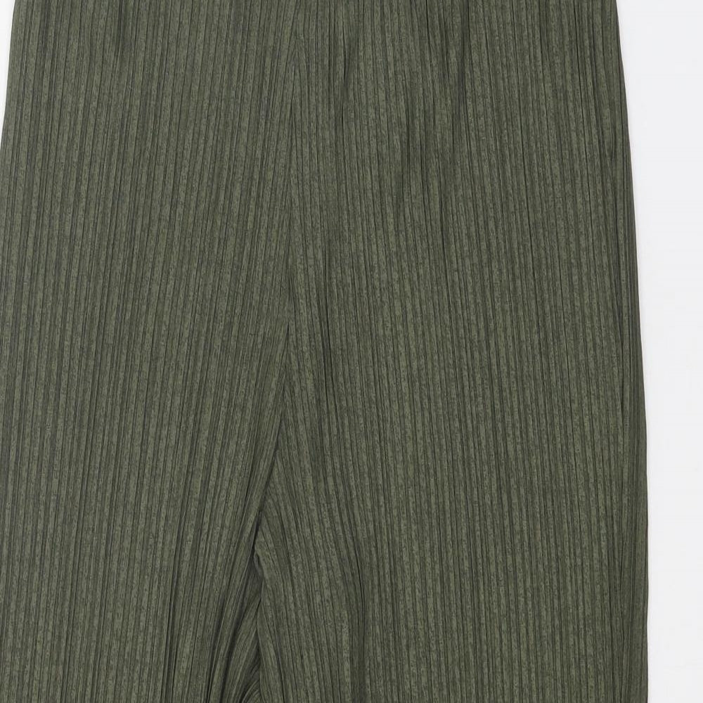 Primark Womens Green Polyester Trousers Size 16 Regular