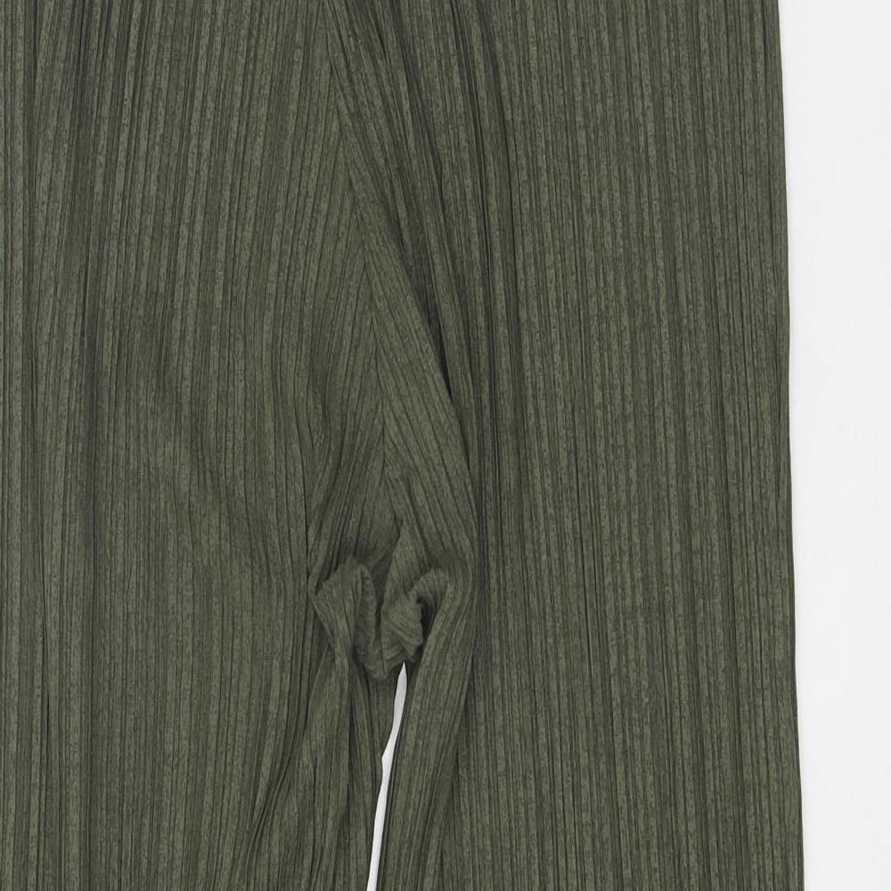 Primark Womens Green Polyester Trousers Size 16 Regular
