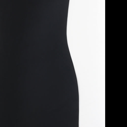 Missguided Womens Black Polyester Bodycon Size 12 Round Neck Pullover