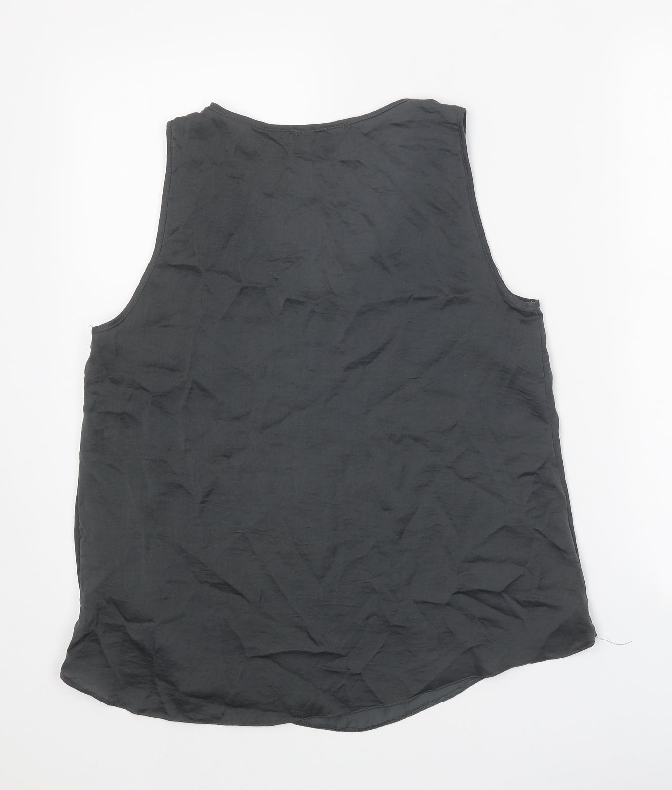 Atmosphere Womens Grey Polyester Basic Tank Size 10 V-Neck