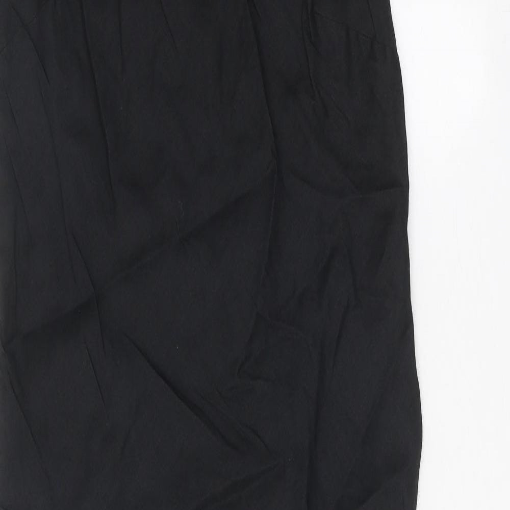 Principles Womens Black Linen Tank Dress Size 12 V-Neck Pullover