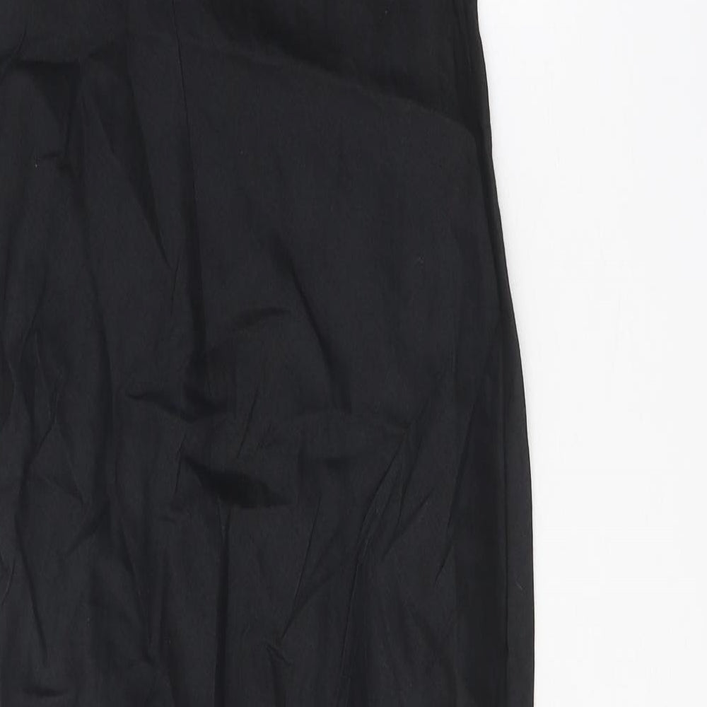 Principles Womens Black Linen Tank Dress Size 12 V-Neck Pullover