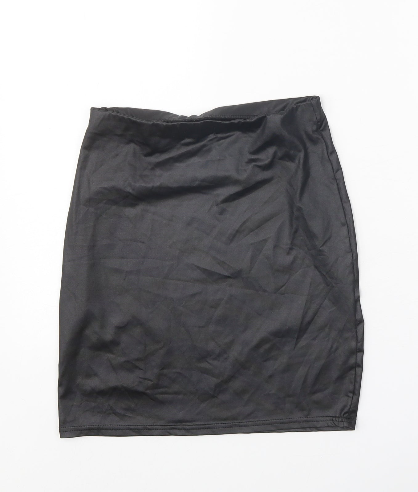 PRETTYLITTLETHING Womens Black Polyester Mini Skirt Size 6