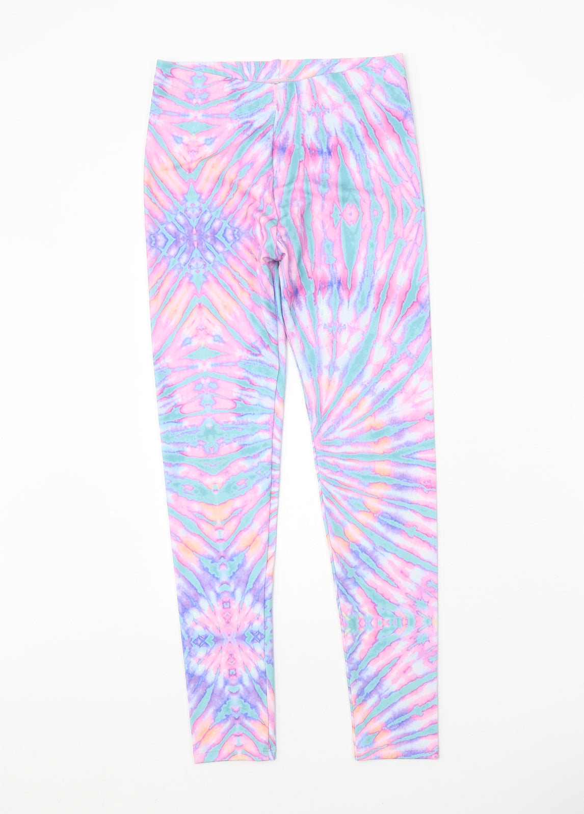 George Girls Multicoloured Geometric Polyester Jogger Trousers Size 11-12 Years Regular Pullover - Leggings