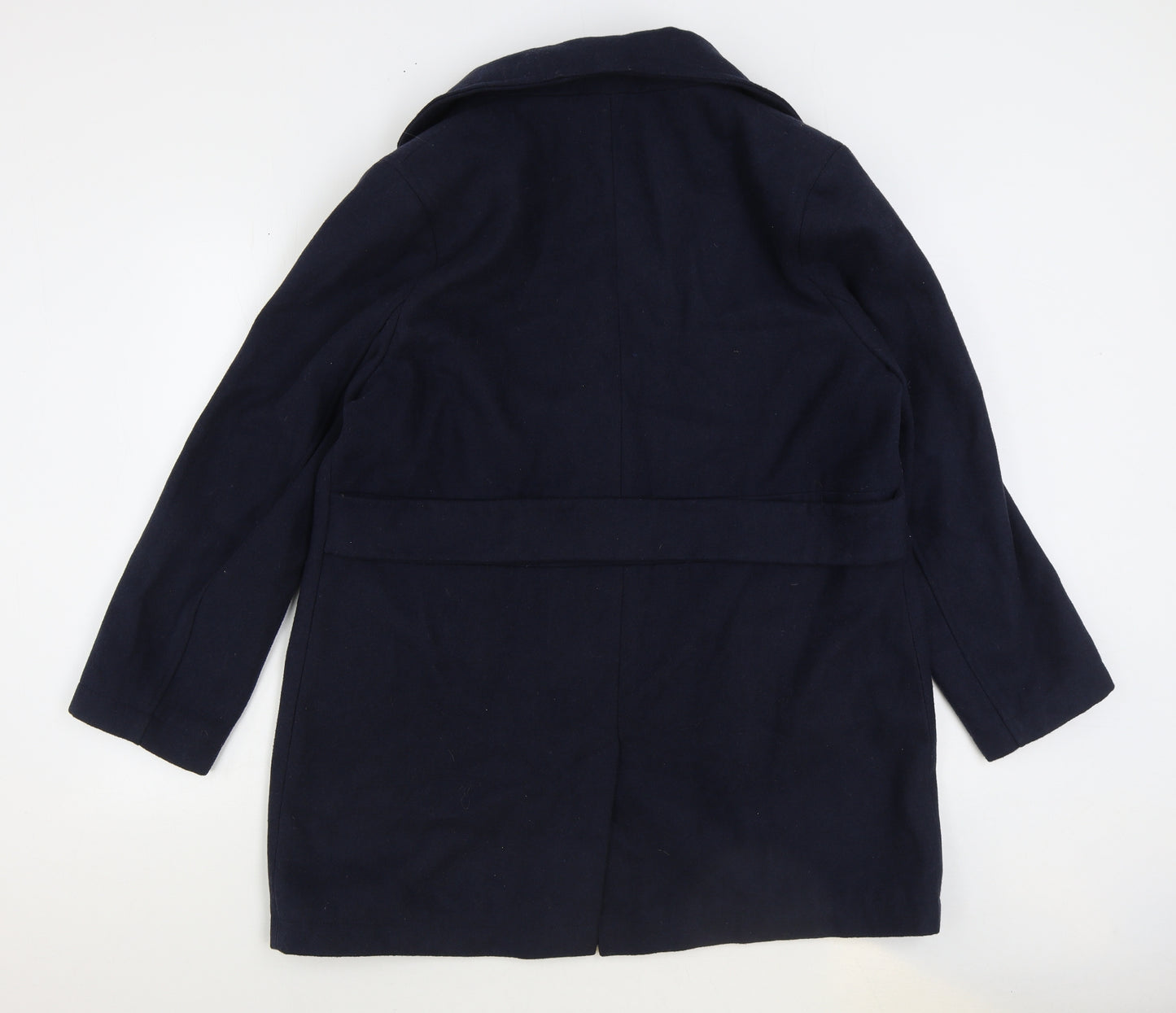 George Womens Blue Pea Coat Coat Size 18 Button