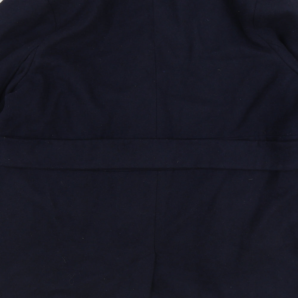 George Womens Blue Pea Coat Coat Size 18 Button