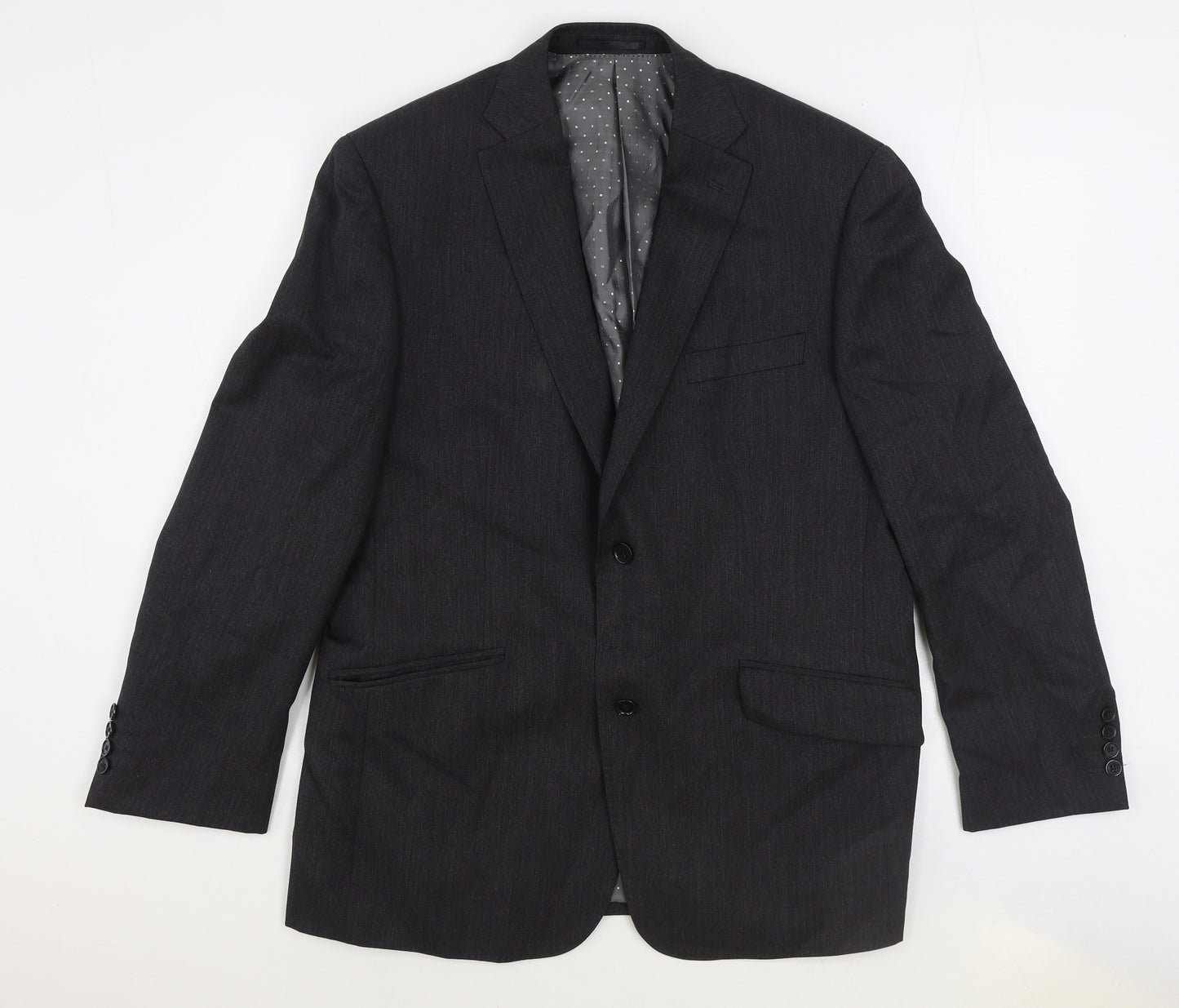 Greenwoods Mens Grey Wool Jacket Suit Jacket One Size Regular