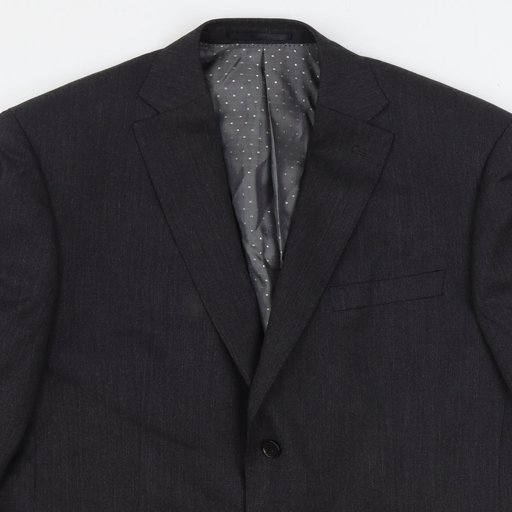 Greenwoods Mens Grey Wool Jacket Suit Jacket One Size Regular