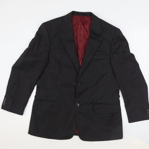 Brooke Taverner Mens Black Polyester Jacket Blazer Size 40 Regular