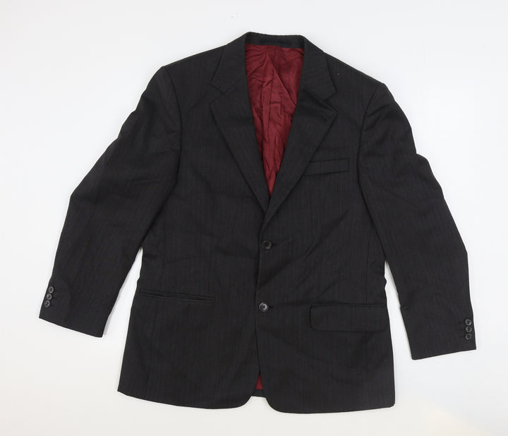 Brooke Taverner Mens Black Polyester Jacket Blazer Size 40 Regular