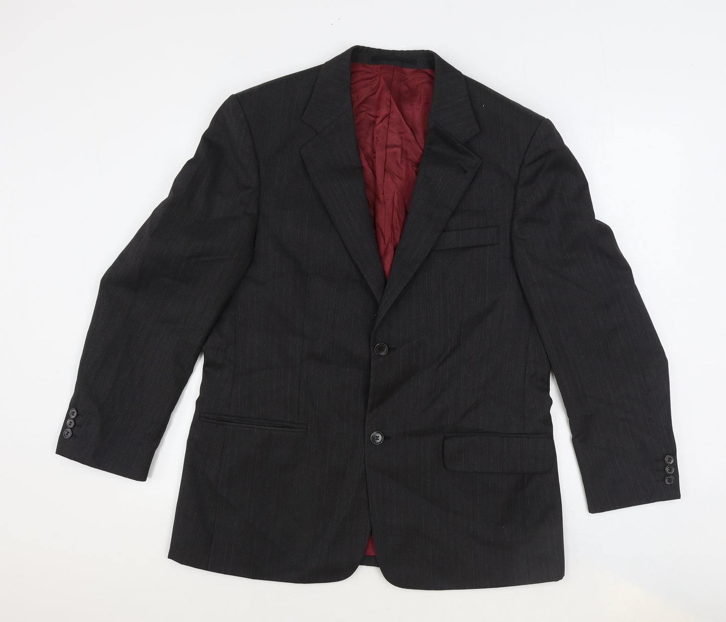 Brooke Taverner Mens Black Polyester Jacket Blazer Size 40 Regular