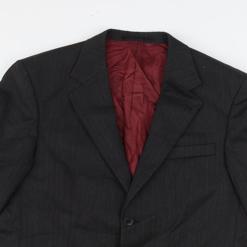 Brooke Taverner Mens Black Polyester Jacket Blazer Size 40 Regular