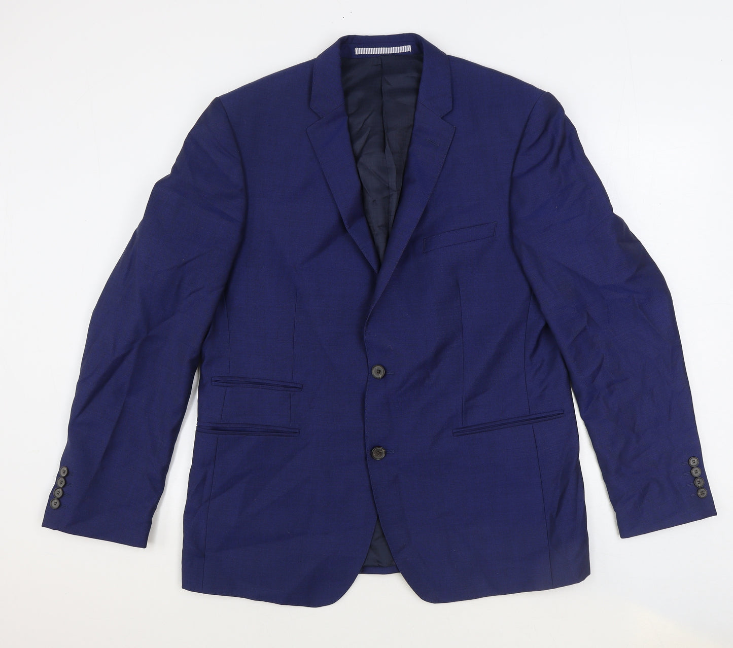Autograph Mens Blue Wool Jacket Suit Jacket Size 42 Regular