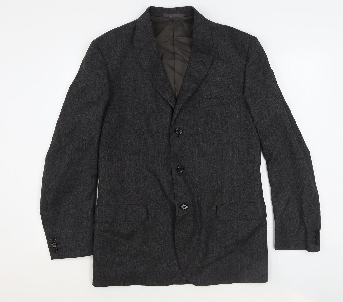 Liberty of London Mens Grey Polyester Jacket Suit Jacket Size 42 Regular