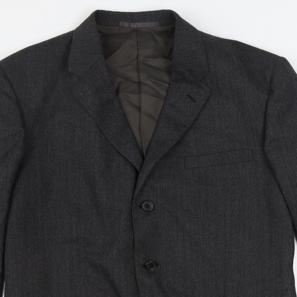Liberty of London Mens Grey Polyester Jacket Suit Jacket Size 42 Regular