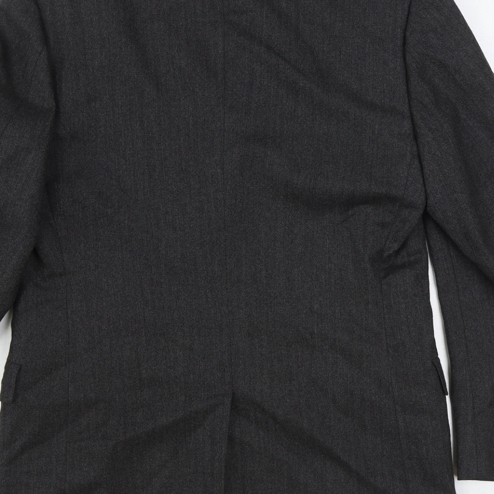 Liberty of London Mens Grey Polyester Jacket Suit Jacket Size 42 Regular