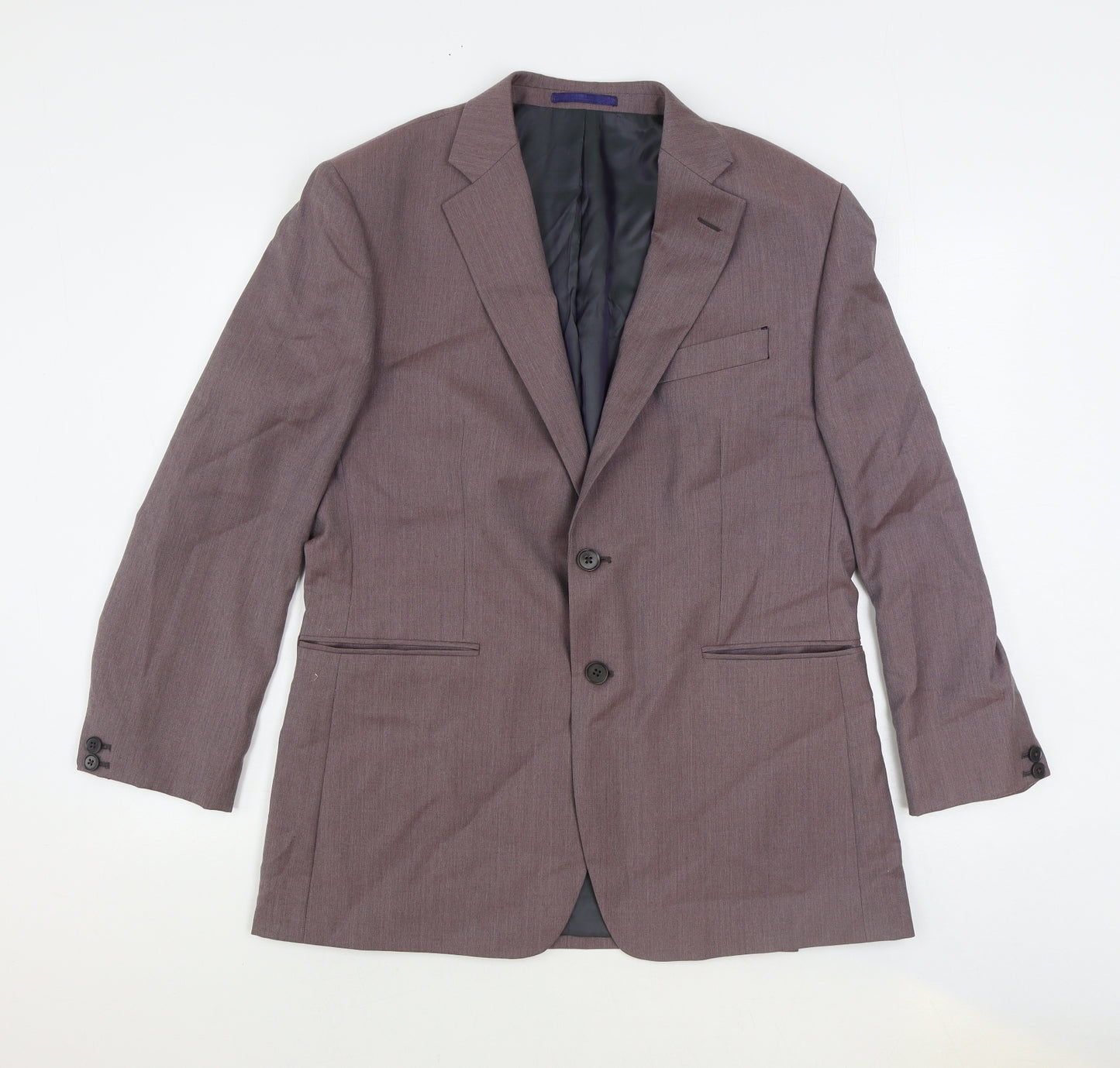 Charles Tyrwhitt Mens Purple Wool Jacket Suit Jacket Size 42 Regular