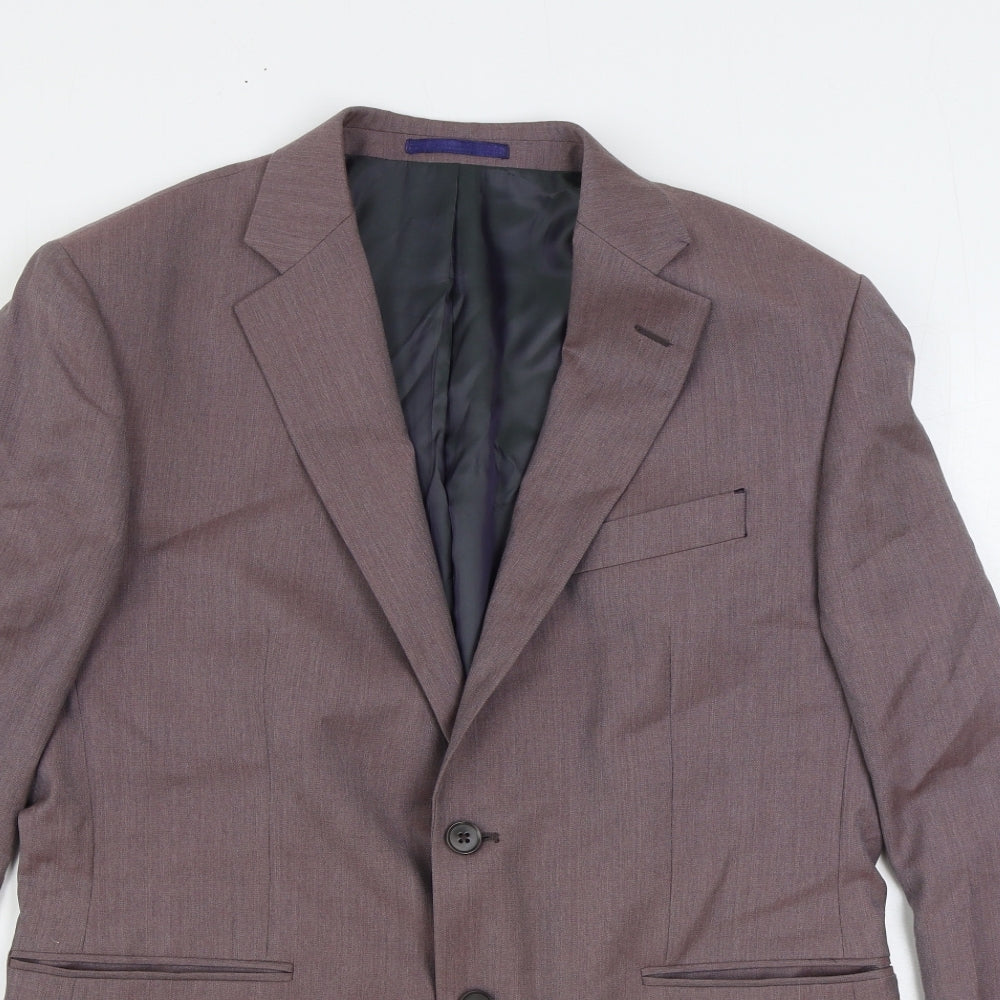Charles Tyrwhitt Mens Purple Wool Jacket Suit Jacket Size 42 Regular