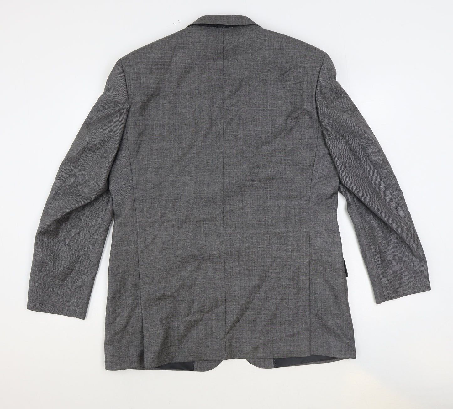 Savile Row Mens Grey Wool Jacket Suit Jacket Size 44 Regular