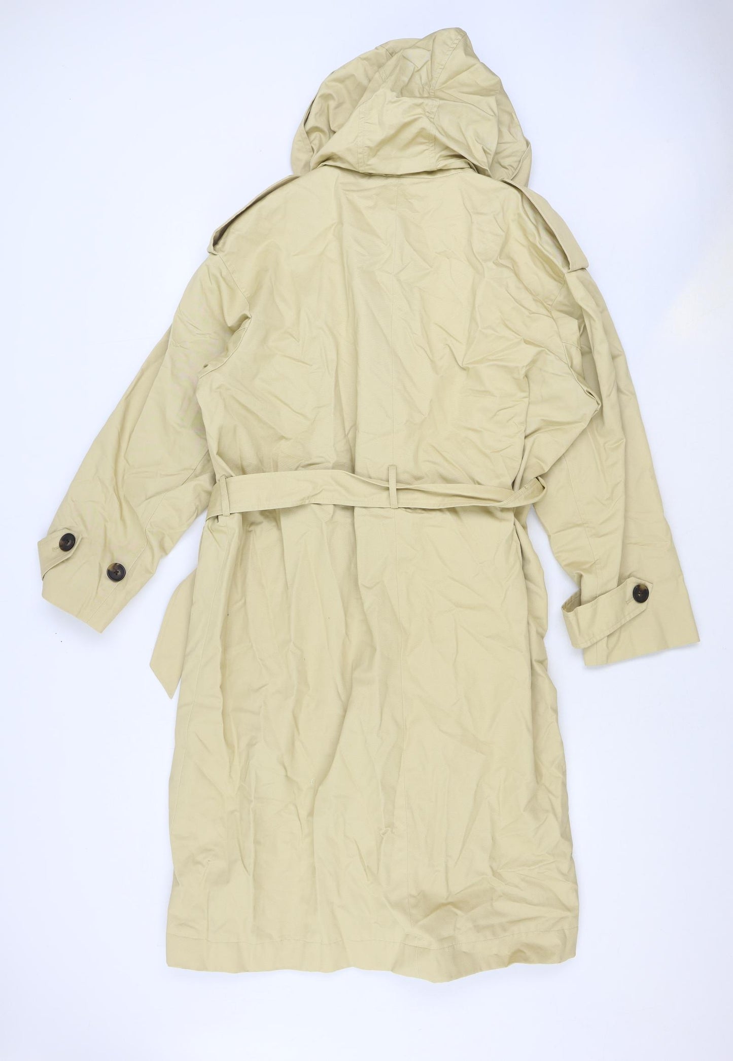 Marks and Spencer Womens Beige Trench Coat Coat Size 18 Button