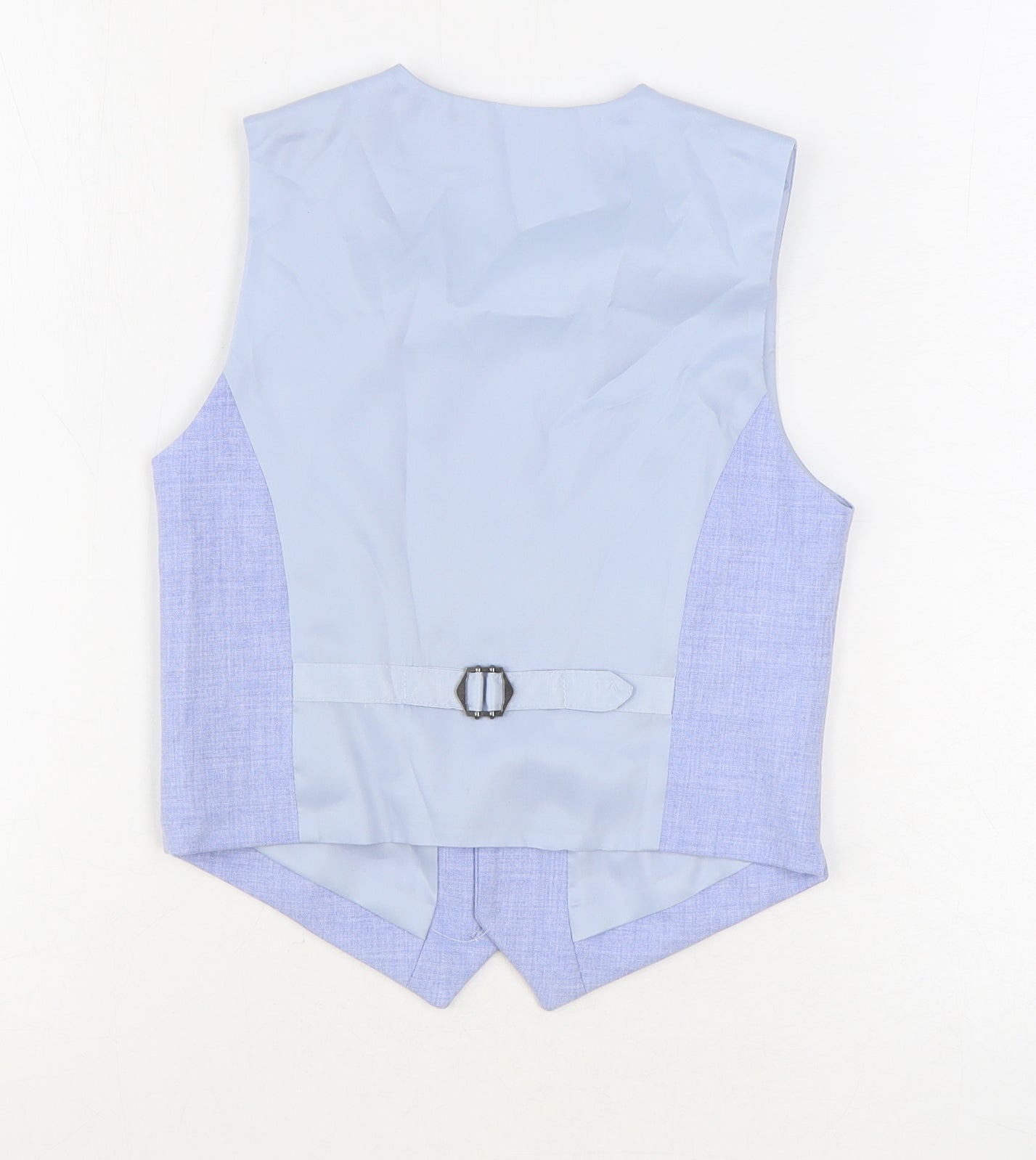 Marks and Spencer Boys Blue Jacket Waistcoat Size 8-9 Years Button