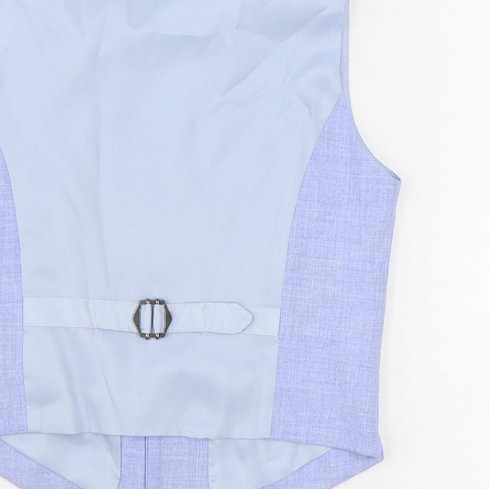 Marks and Spencer Boys Blue Jacket Waistcoat Size 8-9 Years Button
