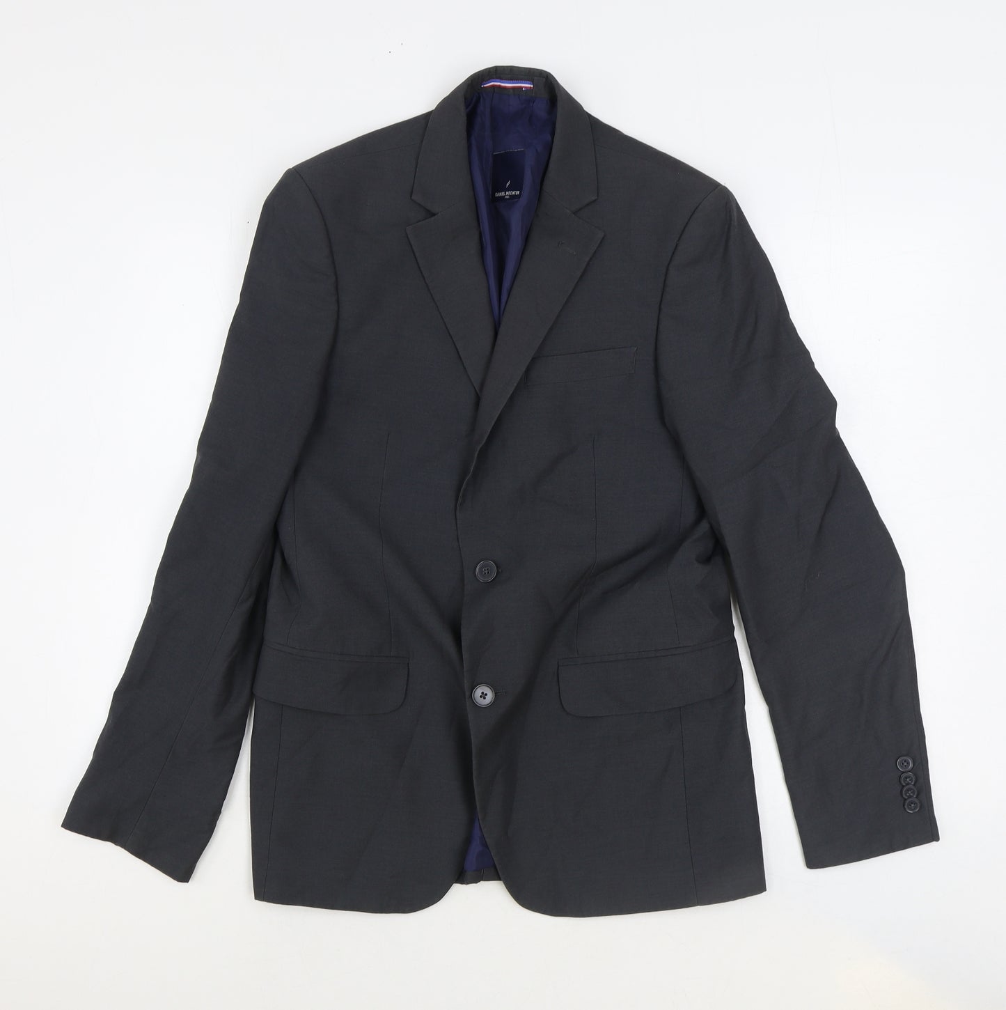 Daniel Hechter Mens Grey Polyester Jacket Suit Jacket Size 46 Regular