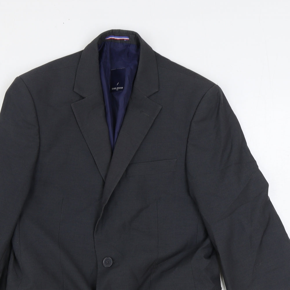 Daniel Hechter Mens Grey Polyester Jacket Suit Jacket Size 46 Regular