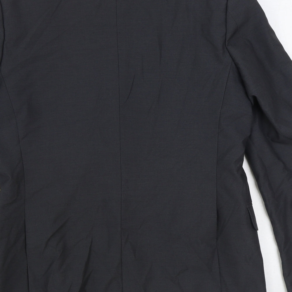 Daniel Hechter Mens Grey Polyester Jacket Suit Jacket Size 46 Regular