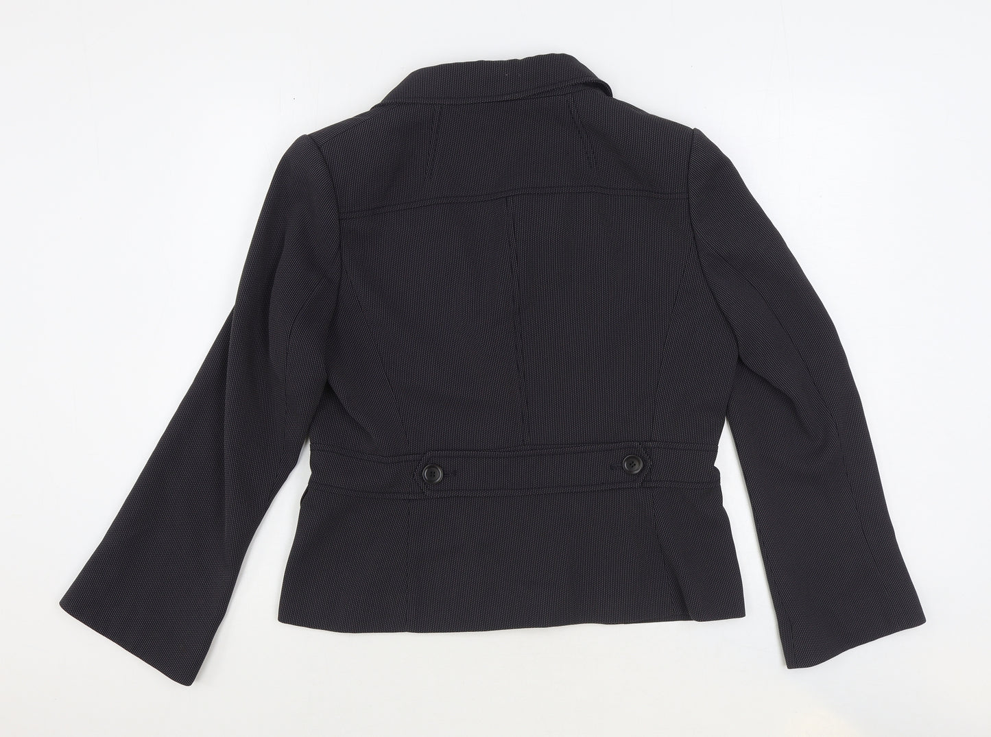 Planet Womens Black Polyester Jacket Blazer Size 14