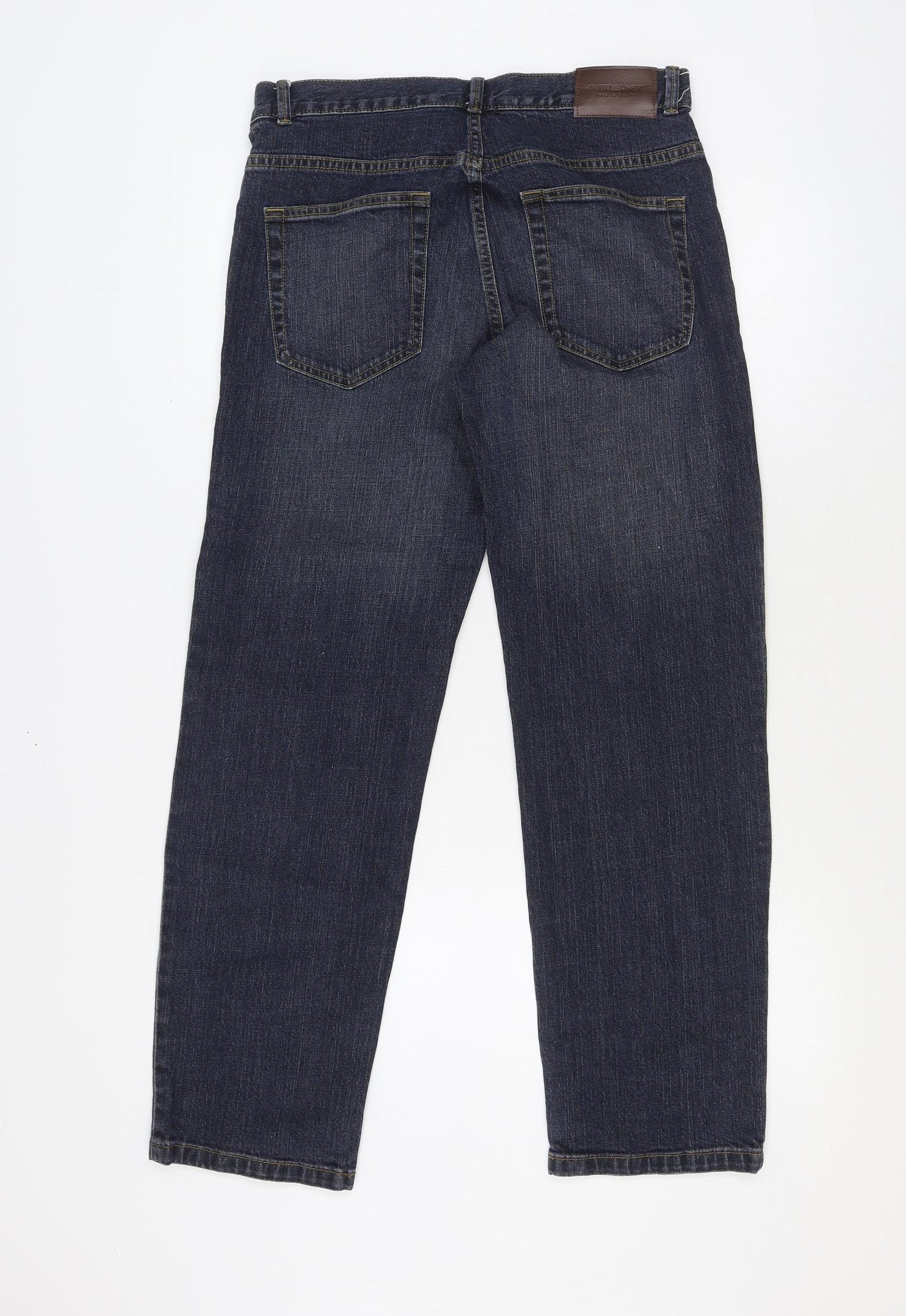 TU Mens Blue Cotton Straight Jeans Size 28 in Regular Zip