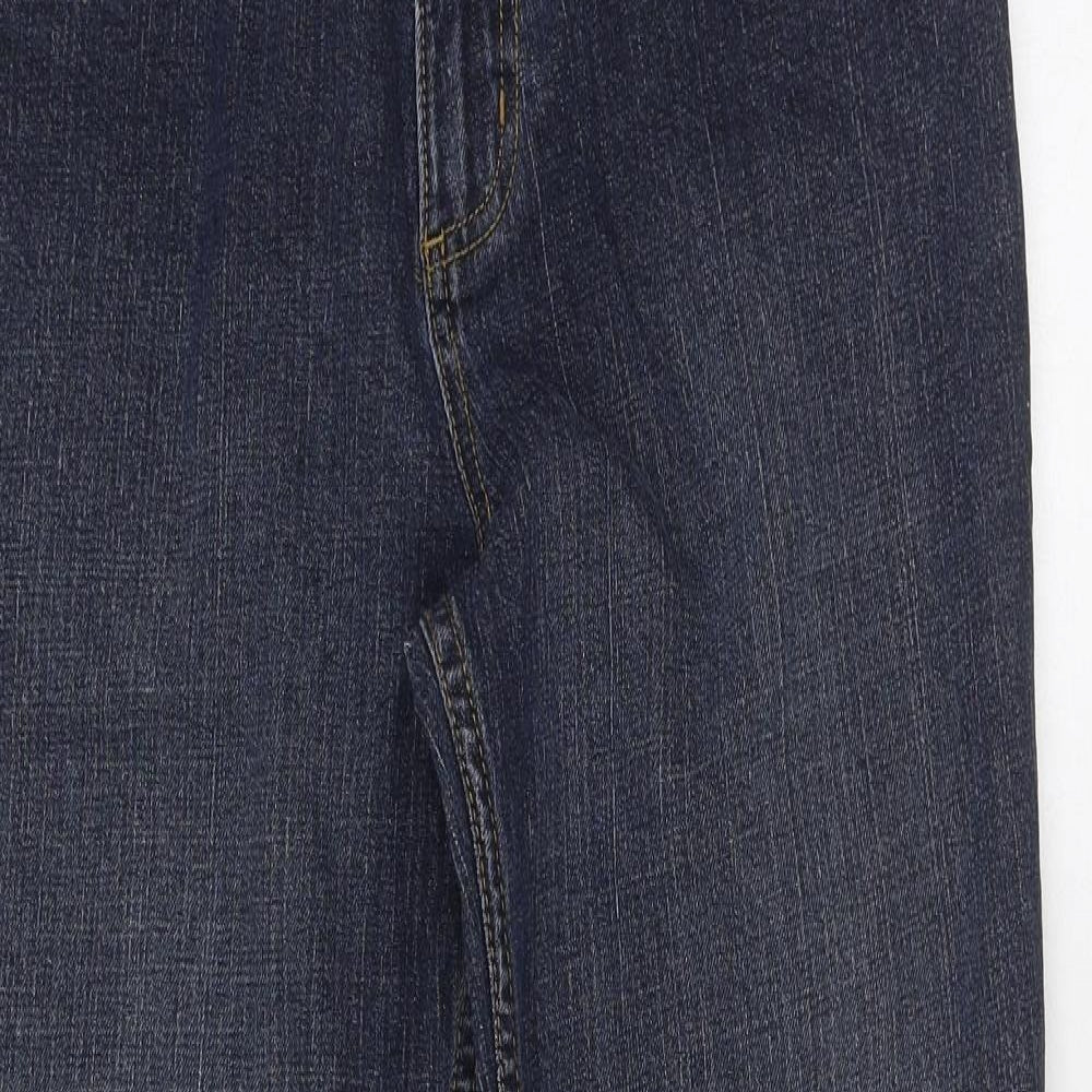 TU Mens Blue Cotton Straight Jeans Size 28 in Regular Zip