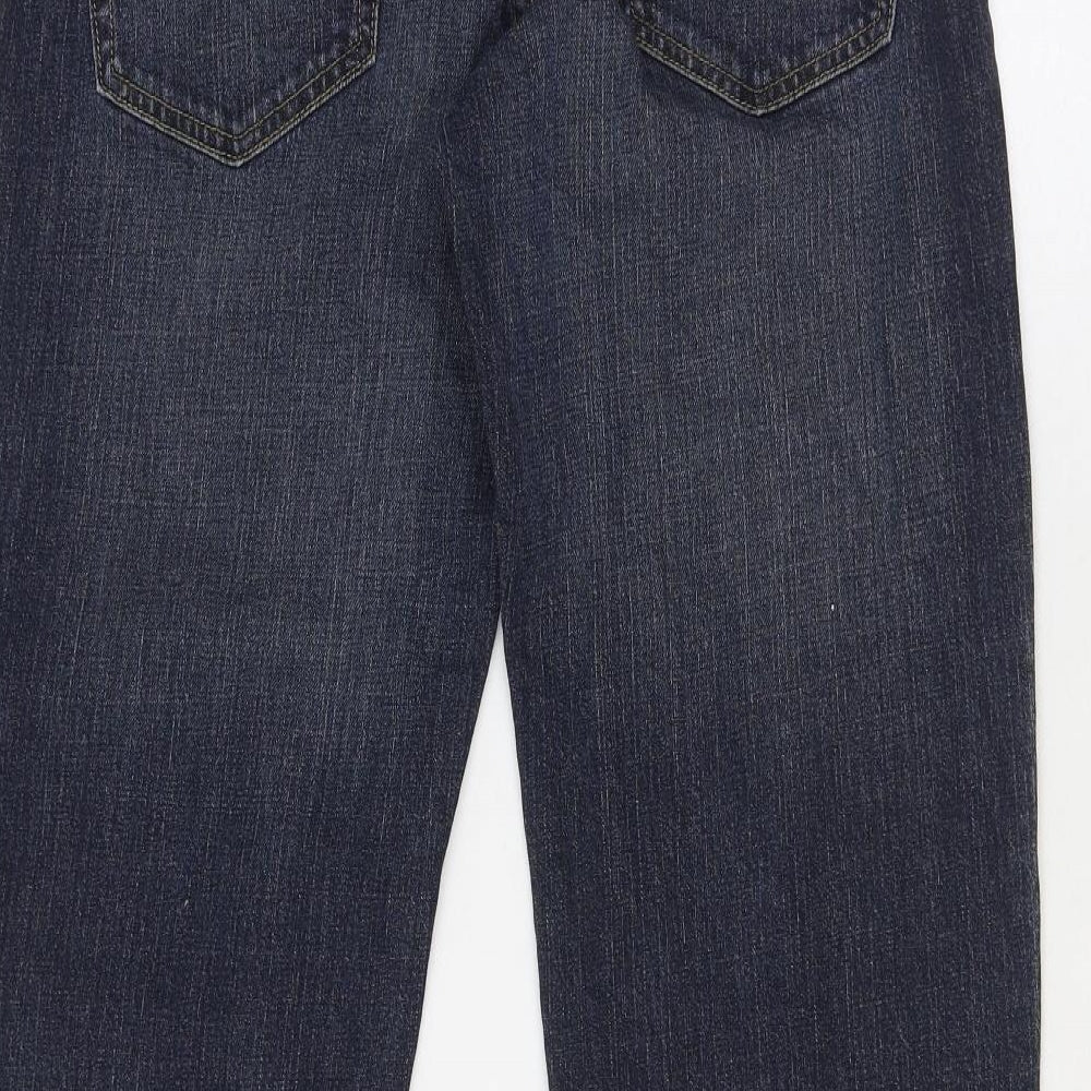 TU Mens Blue Cotton Straight Jeans Size 28 in Regular Zip