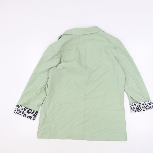 SheIn Womens Green Jacket Blazer Size M Button