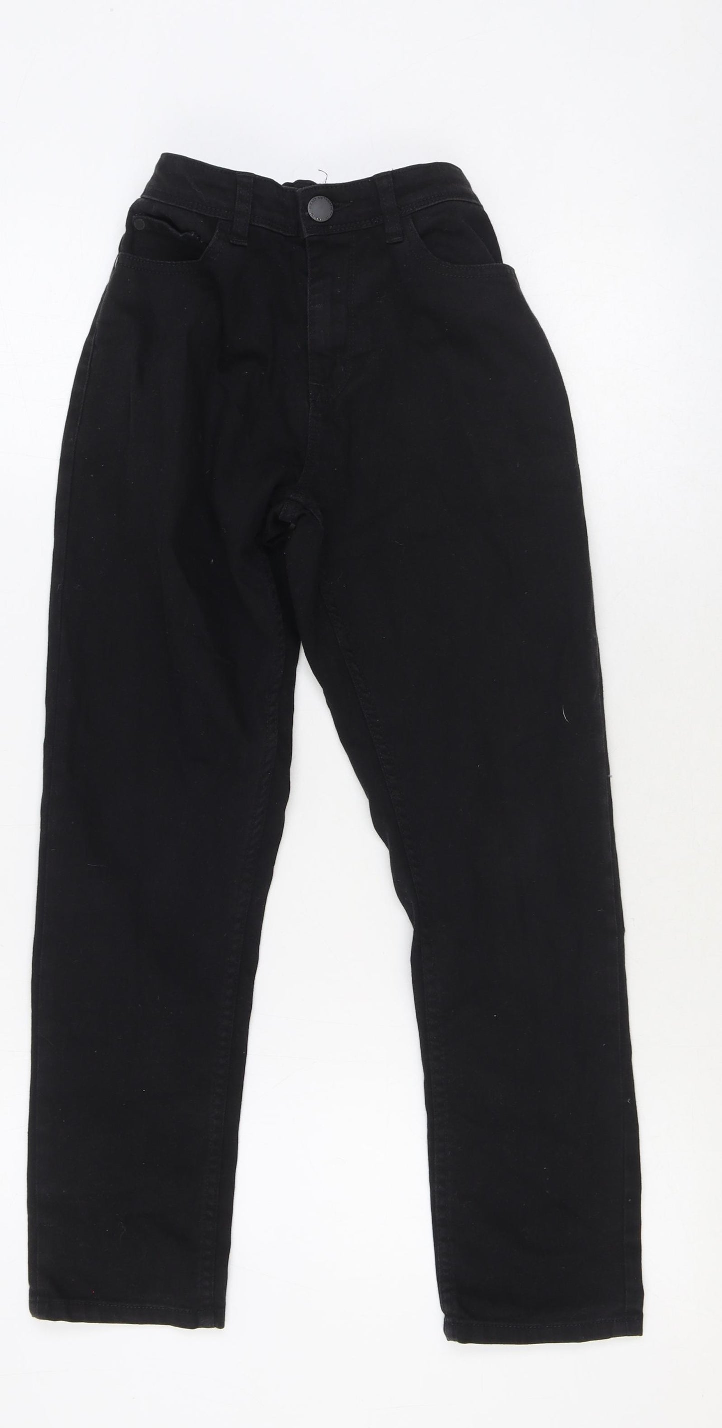 NEXT Boys Black Cotton Straight Jeans Size 11 Years Regular Zip